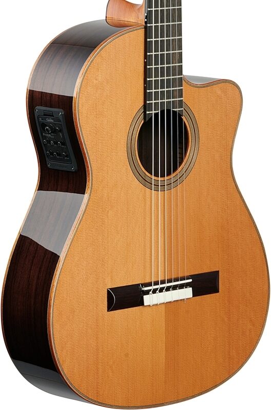open zoom image for Cordoba Fusion Orchestra CE Classical Acoustic-Electric Guitar, Solid Canadian Cedar Top, Full Left Front