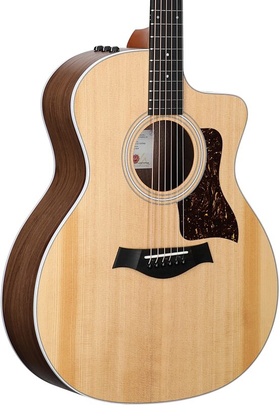 open zoom image for Taylor 214ce-v2 Grand Auditorium Acoustic-Electric Guitar (with Gig Bag), New, Full Left Front