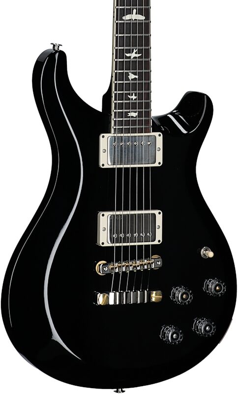 open zoom image for PRS Paul Reed Smith S2 McCarty 594 Thinline Electric Guitar (with Gig Bag), Black, Full Left Front