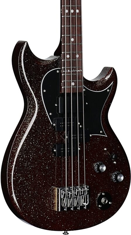 open zoom image for Reverend Mike Watt Wattplower MKII Electric Bass, Rootbeer, Full Left Front