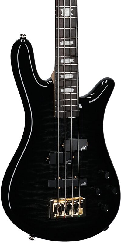 open zoom image for Spector Icon NS-2 Bolt-On Electric Bass, Black Stain Gloss, Full Left Front