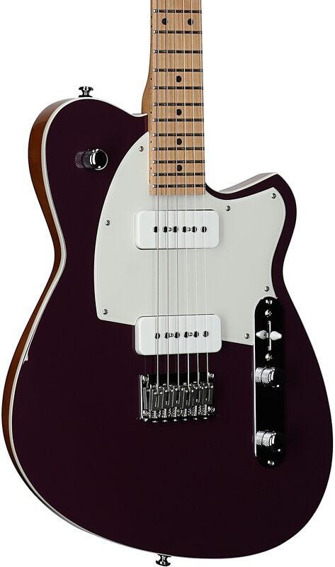 open zoom image for Reverend Charger 290-2 Electric Guitar, Purple Punch, Roasted Maple Fretboard, Full Left Front