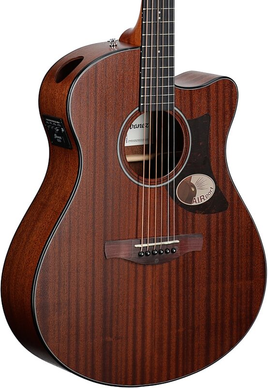 open zoom image for Ibanez Advanced AAM54CE Acoustic-Electric Guitar, Open Port Natural, Full Left Front