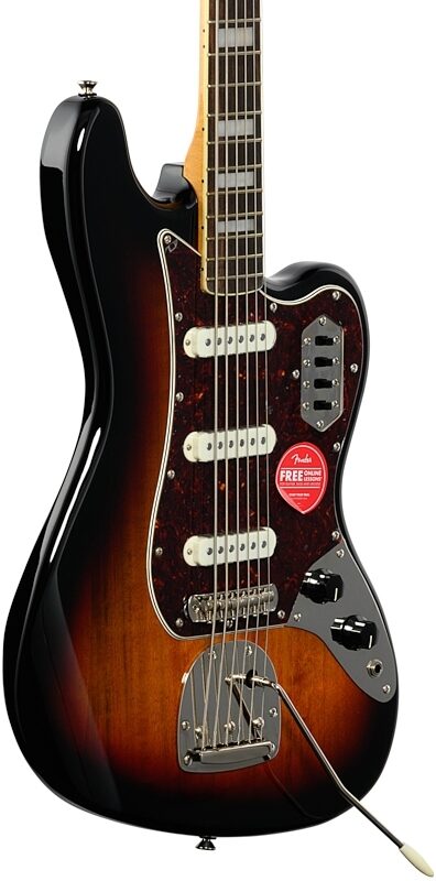 open zoom image for Squier Classic Vibe Bass VI, with Laurel Fingerboard, 3-Color Sunburst, Full Left Front