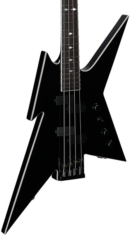open zoom image for B.C. Rich Ironbird MK1 Legacy Series Electric Bass, Black, Full Left Front