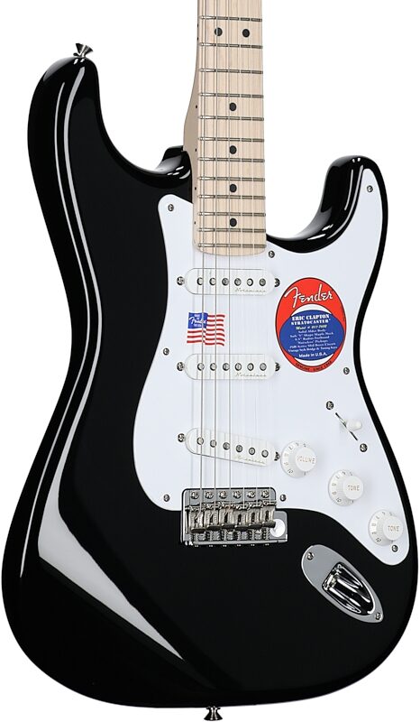 open zoom image for Fender Eric Clapton Artist Series Stratocaster (Maple with Case), Black, Full Left Front