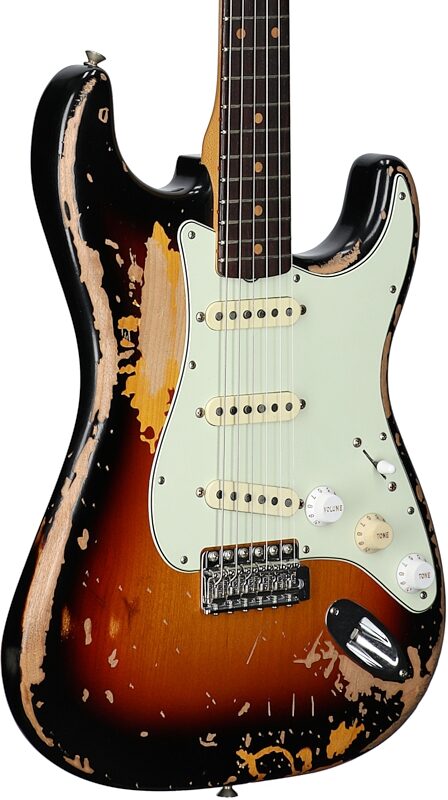 open zoom image for Fender Mike McCready Stratocaster Electric Guitar, Rosewood Fingerboard (with Case), 3-Color Sunburst, Full Left Front