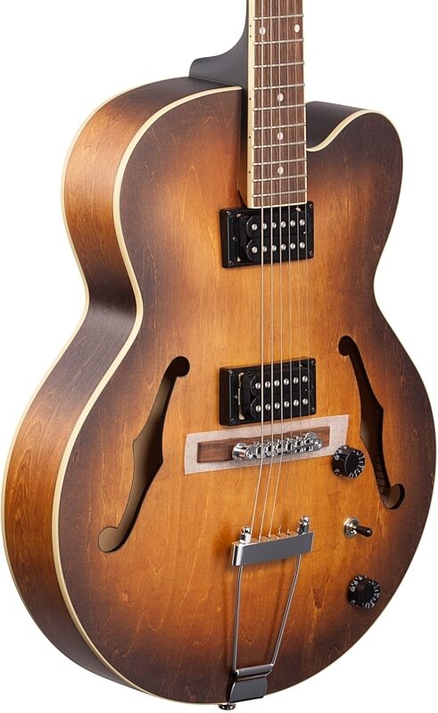 open zoom image for Ibanez AF55 Artcore Hollowbody Electric Guitar, Tobacco Flat, Full Left Front