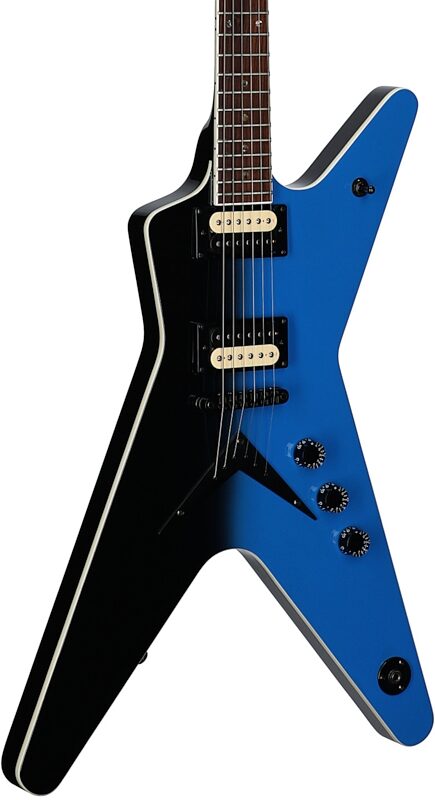 open zoom image for Dean ML79 Electric Guitar, Black to Blue Fade, Full Left Front