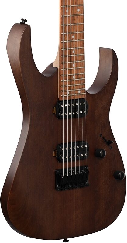 open zoom image for Ibanez RG7421 Electric Guitar, 7-String, Walnut Flat, Full Left Front