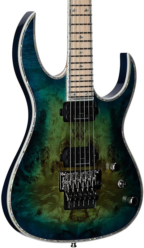open zoom image for B.C. Rich Shredzilla Z6 Prophecy Exotic Floyd Rose Electric Guitar, Cyan Blue, Full Left Front