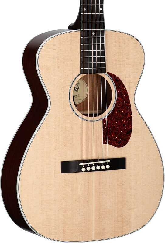 open zoom image for Guild M-40E Standard Acoustic-Electric Guitar, Natural, Open Box (Very Good), Full Left Front