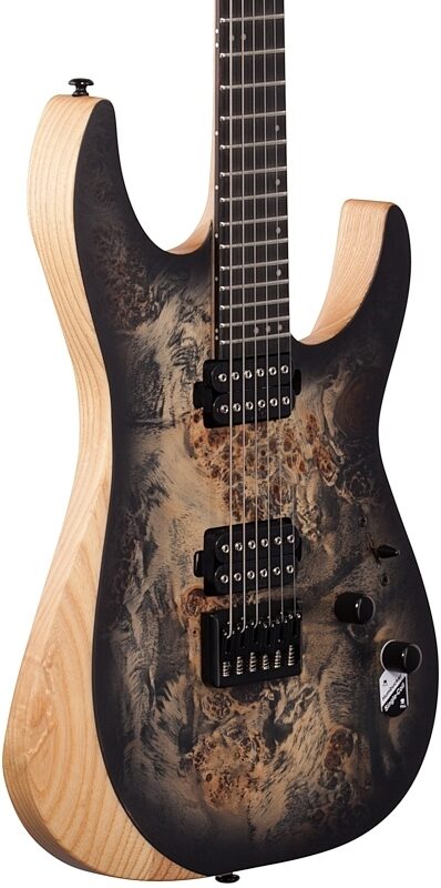 open zoom image for Schecter Reaper 6 Electric Guitar, Charcoal Burst, Full Left Front