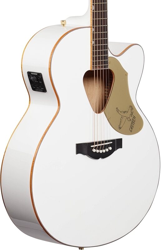 open zoom image for Gretsch G5022CWFE Rancher Falcon Jumbo Acoustic-Electric Guitar, White, Full Left Front