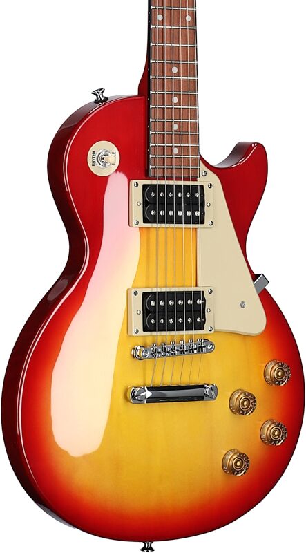 open zoom image for Epiphone Les Paul 100 Electric Guitar, Heritage Cherry Sunburst, Full Left Front