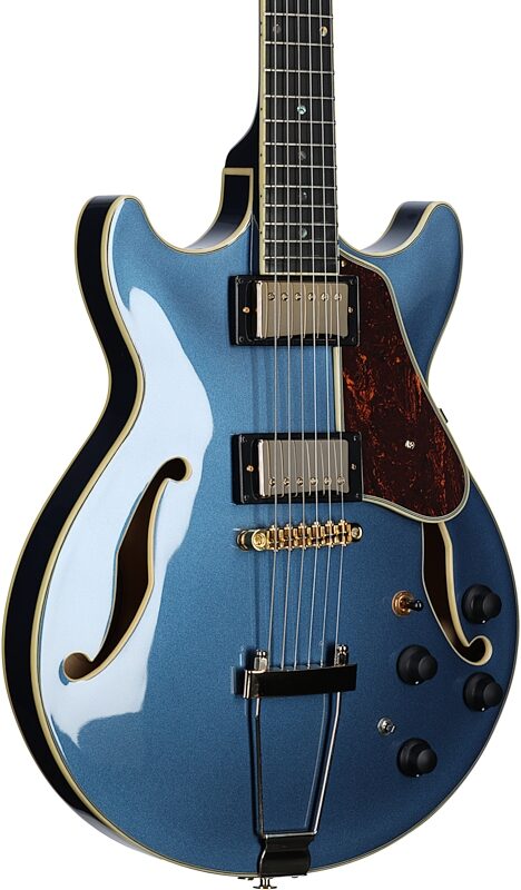 open zoom image for Ibanez Artcore Expressionist AMH90 Electric Guitar, Prussian Blue, Full Left Front