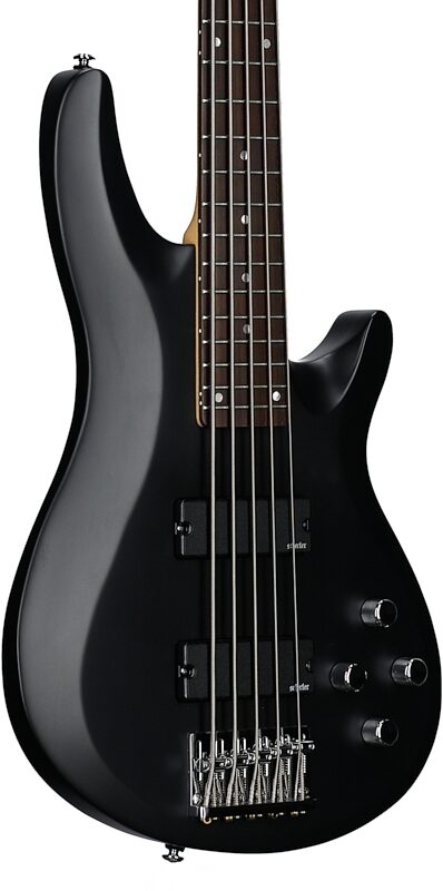 open zoom image for Schecter C-5 Deluxe Electric Bass, Satin Black, Full Left Front