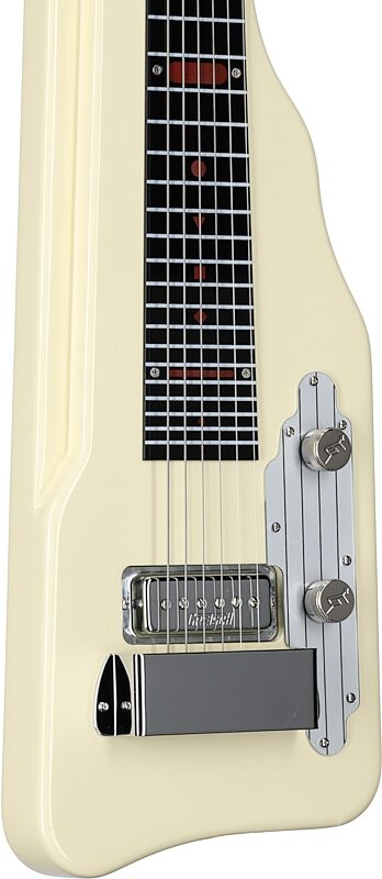 open zoom image for Gretsch G5700 Electromatic Lap Steel Guitar, Vintage White, Full Left Front