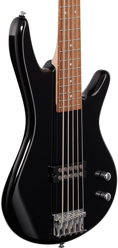 open zoom image for Ibanez GSR105EX 5-String Electric Bass, Black, Full Left Front