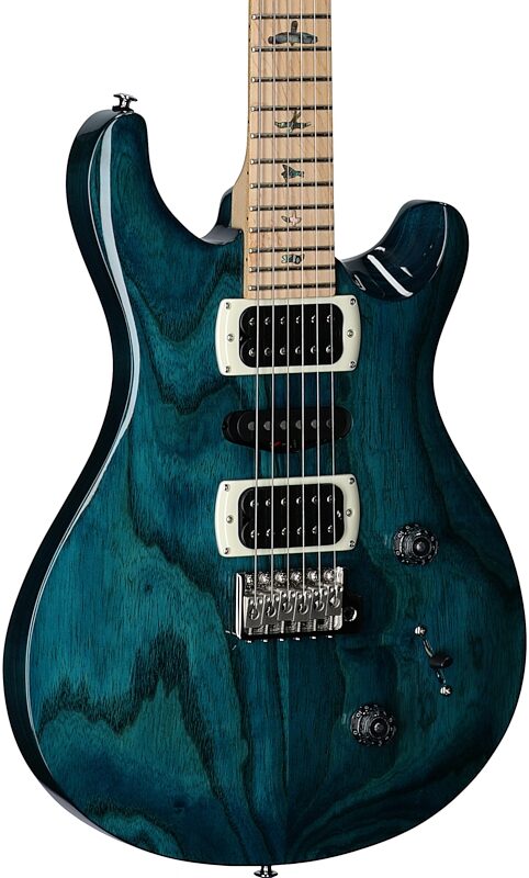 open zoom image for PRS Paul Reed Smith SE Swamp Ash Special v3 Electric Guitar (with Gig Bag), Iri Blue, Full Left Front