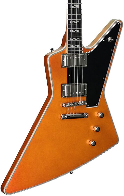 open zoom image for Epiphone Futura Explorer Custom Electric Guitar (with Gig Bag), Firestorm Shift, Full Left Front