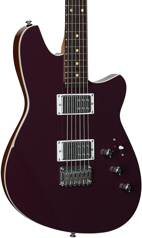 open zoom image for Reverend Descent Baritone Electric Guitar, Purple Punch, Open Box (Very Good), Full Left Front