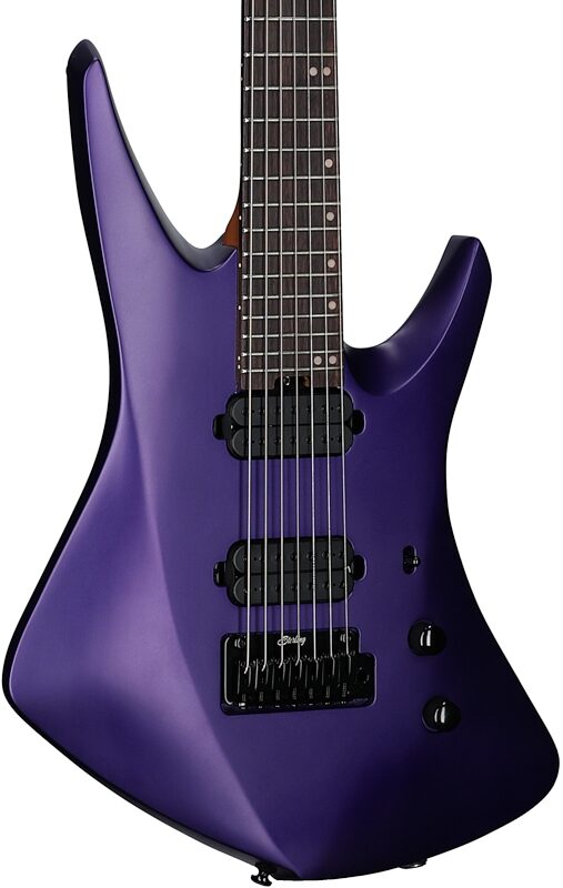 open zoom image for Sterling by Music Man Kaizen 7 Electric Guitar, 7-String, Firemist Purple, Rosewood Fretboard, Open Box (Very Good), Full Left Front