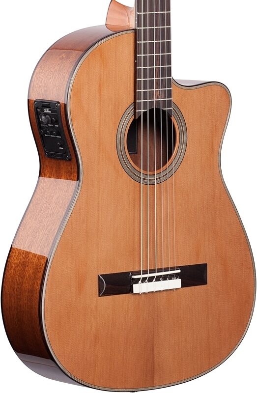 open zoom image for Cordoba Fusion 12 Natural Classical Acoustic-Electric Guitar, Natural, Full Left Front