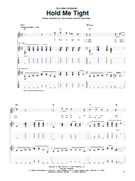Hold Me Tight Guitar Tab Zzounds