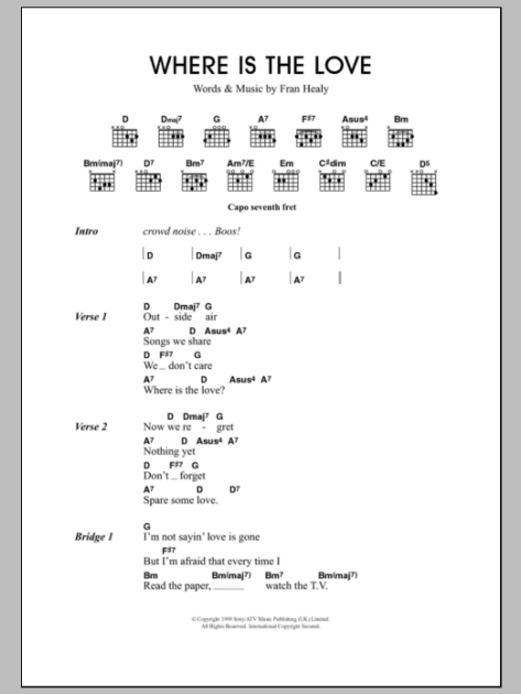 True Love Will Find You In The End (Guitar Chords/Lyrics) - Print Now