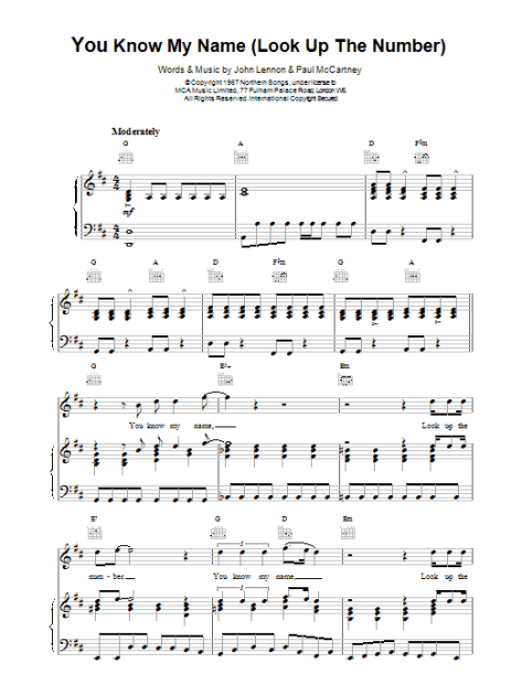 You Know My Name Sheet music for Piano (Solo)