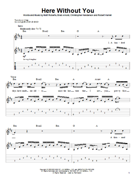here without you guitar pro tab download