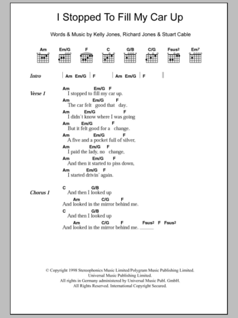 【海外輸入】 I zZounds | Chords/Lyrics Guitar - Up Car My Fill To Stopped 鉄道模型