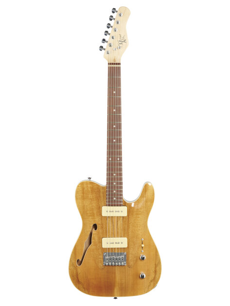 Michael Kelly 59 Thinline Electric Guitar, Natural Top | zZounds