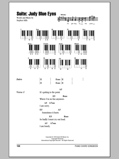 Suite judy blue eyes – Crosby, Stills, Nash & Young Sheet music