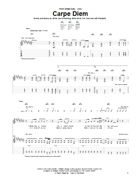 Carpe Diem - Guitar TAB