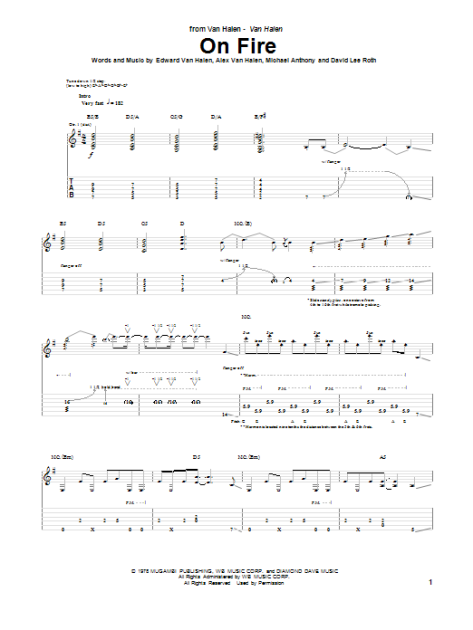 On Fire Guitar Tab Zzounds 