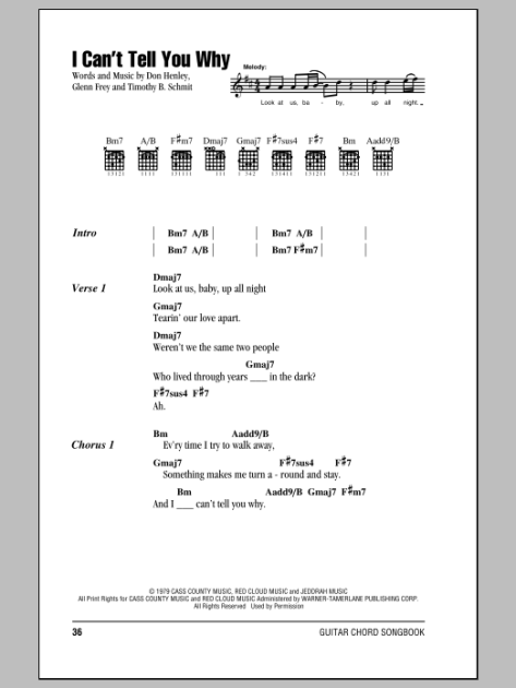 Tell Me Why - Guitar Chords/Lyrics