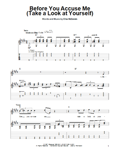 Pretending" Sheet Music by Eric Clapton for Guitar Tab - Sheet Music  Now