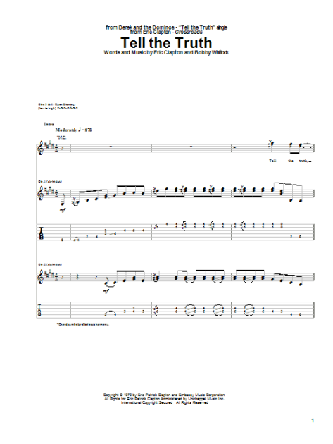 Tell The Truth Guitar TAB ZZounds