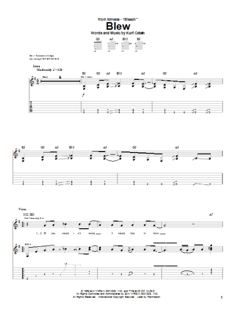 Blew - Guitar TAB | zZounds