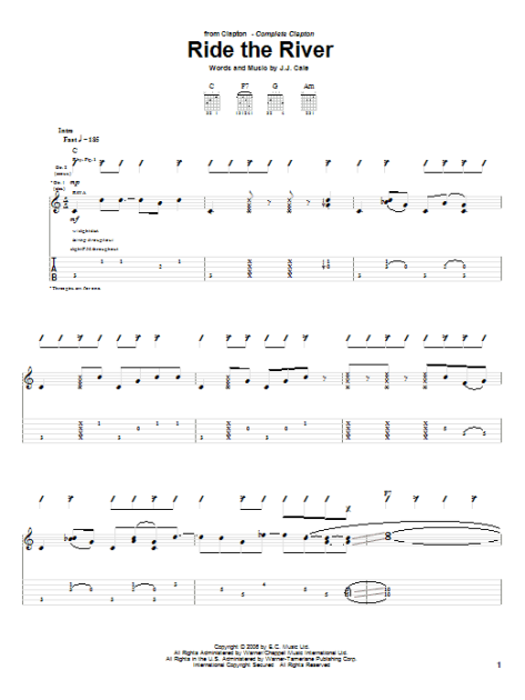 Ride The River - Guitar TAB | ZZounds