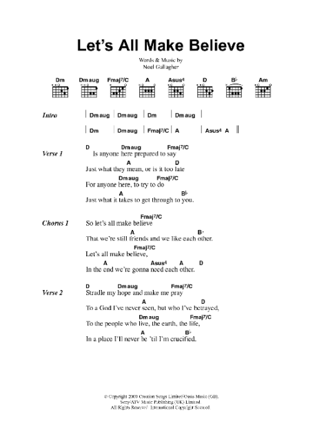 Let's All Make Believe - Guitar Chords/Lyrics | zZounds