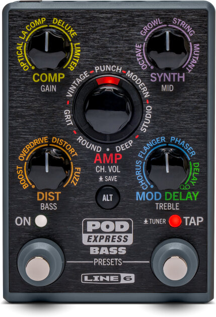 Line 6 POD Express Bass Multi-FX and Amp Modeling Pedal