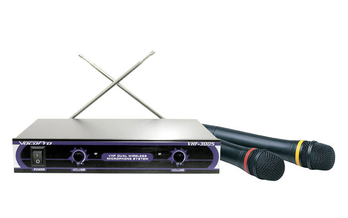 VocoPro VHF 3005 Dual Channel Wireless Handheld Microphone