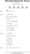 Wanted Dead Or Alive - Guitar Chords/Lyrics