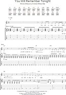You Will Remember Tonight - Guitar TAB
