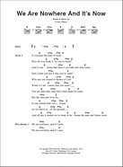 We Are Nowhere And It's Now - Guitar Chords/Lyrics