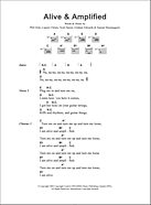 Alive And Amplified - Guitar Chords/Lyrics