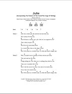Julie - Guitar Chords/Lyrics